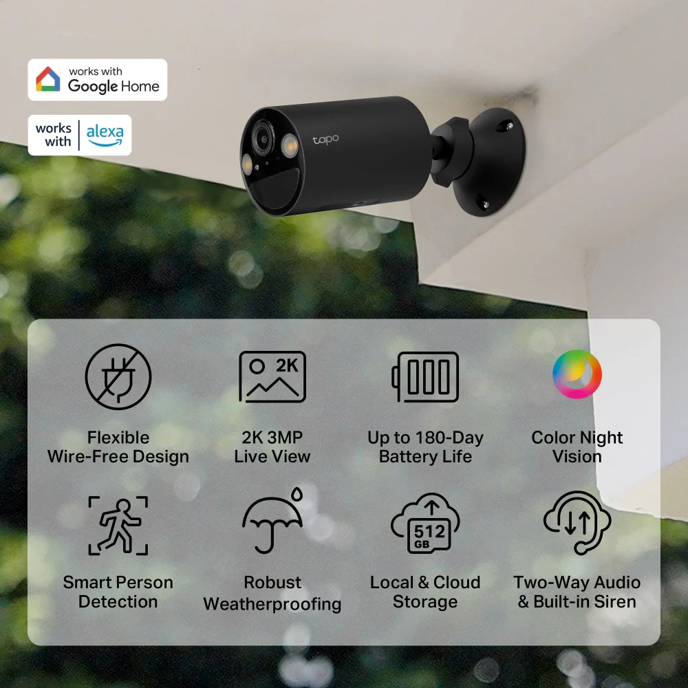 Tapo C411 Series | Battery-Powered Outdoor Security Camera, 2K 3MP, Colour Night Vision - Image 4