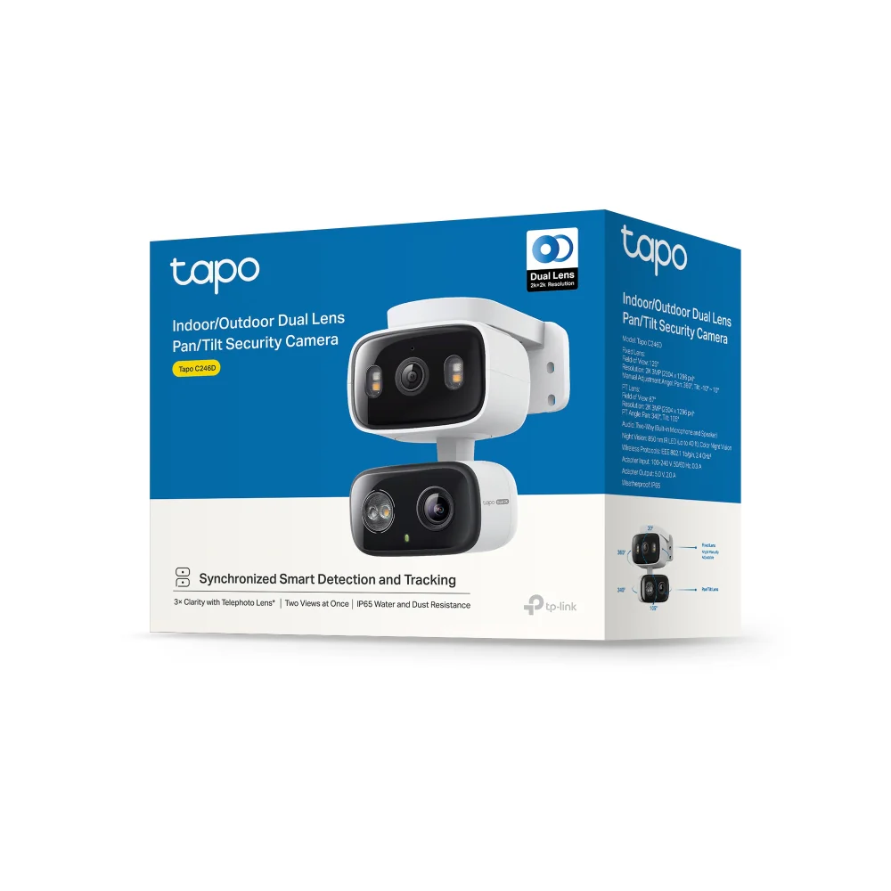 Tapo C246D | Dual-Lens Pan/Tilt Security Camera, Dual 2K 3MP, AI Detection - Image 13