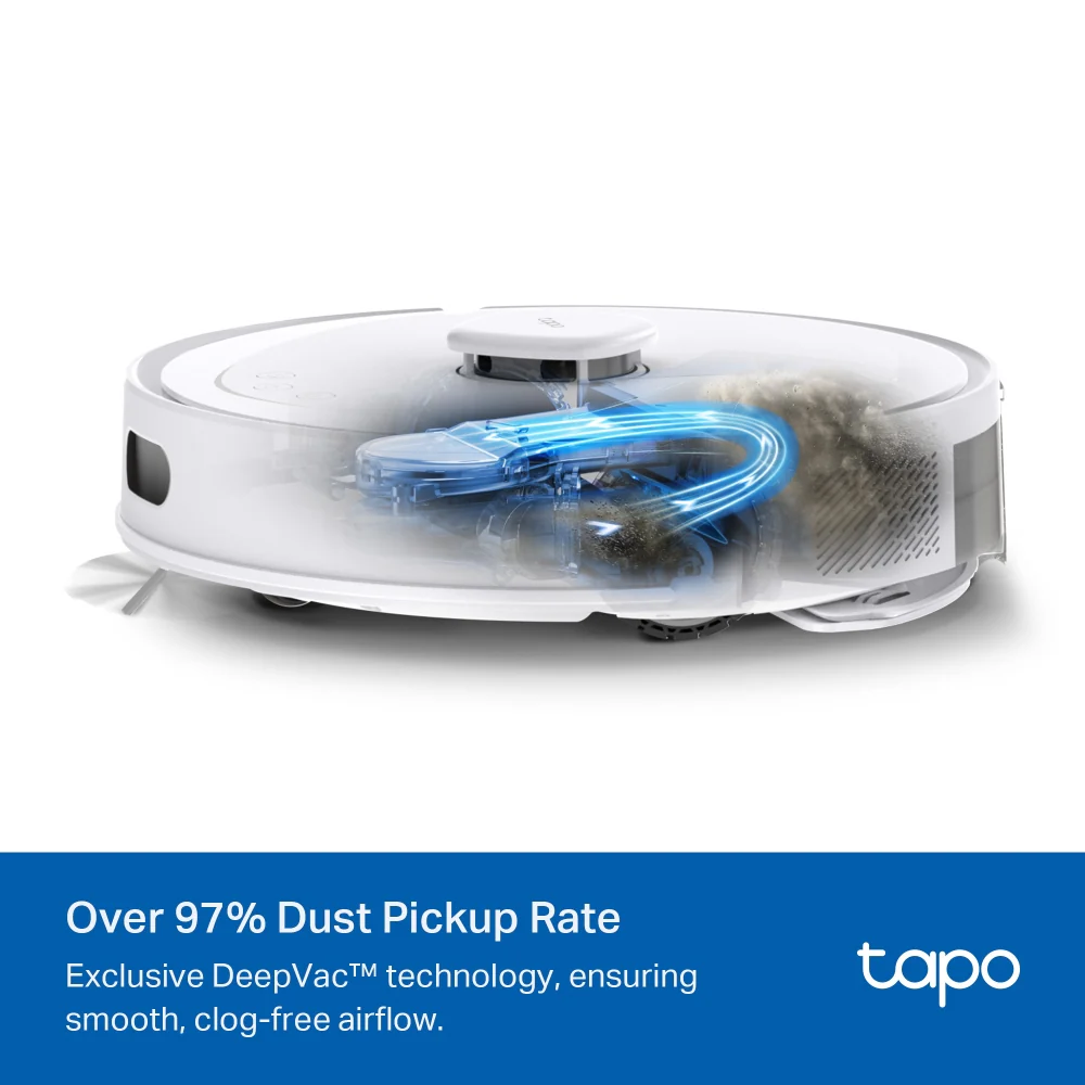 Tapo RV30 Max Plus White | Robot Vacuum & Mop with Auto-Empty Dock, 5300Pa Suction, LiDAR Navigation - Image 6