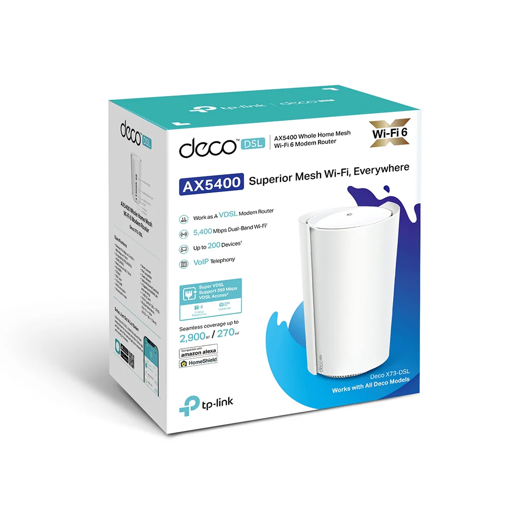 Deco X73-DSL(2-pack) - Refurbished | AX5400 VDSL Whole Home Mesh Wi-Fi 6 Modem Router - Image 12