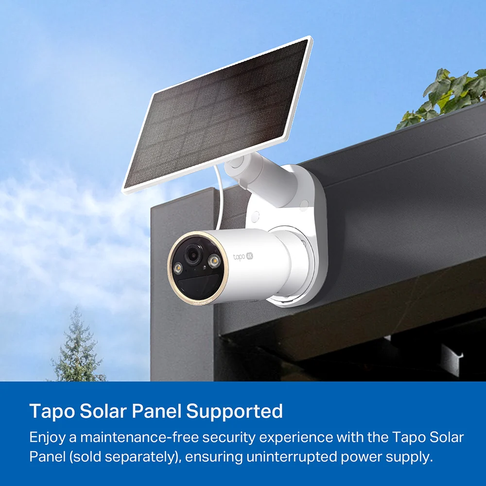 Tapo C460 Series | Solar/Battery Outdoor Camera, 4K 8MP, Free AI Detection, Starlight Colour Night Vision - Image 7