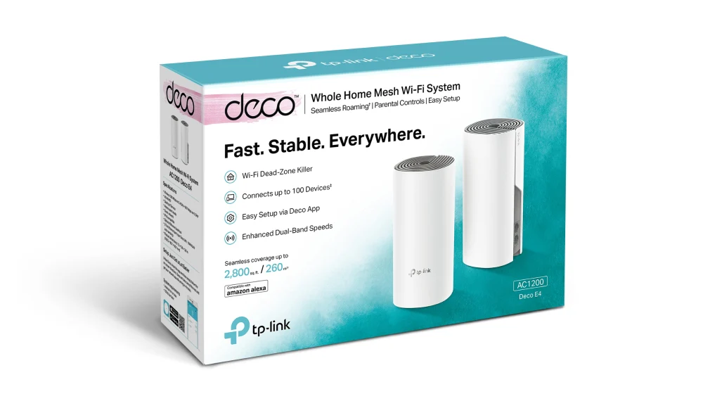 Deco E4(2-pack)-Refurbished | AC1200 Whole Home Mesh Wi-Fi System - Image 5