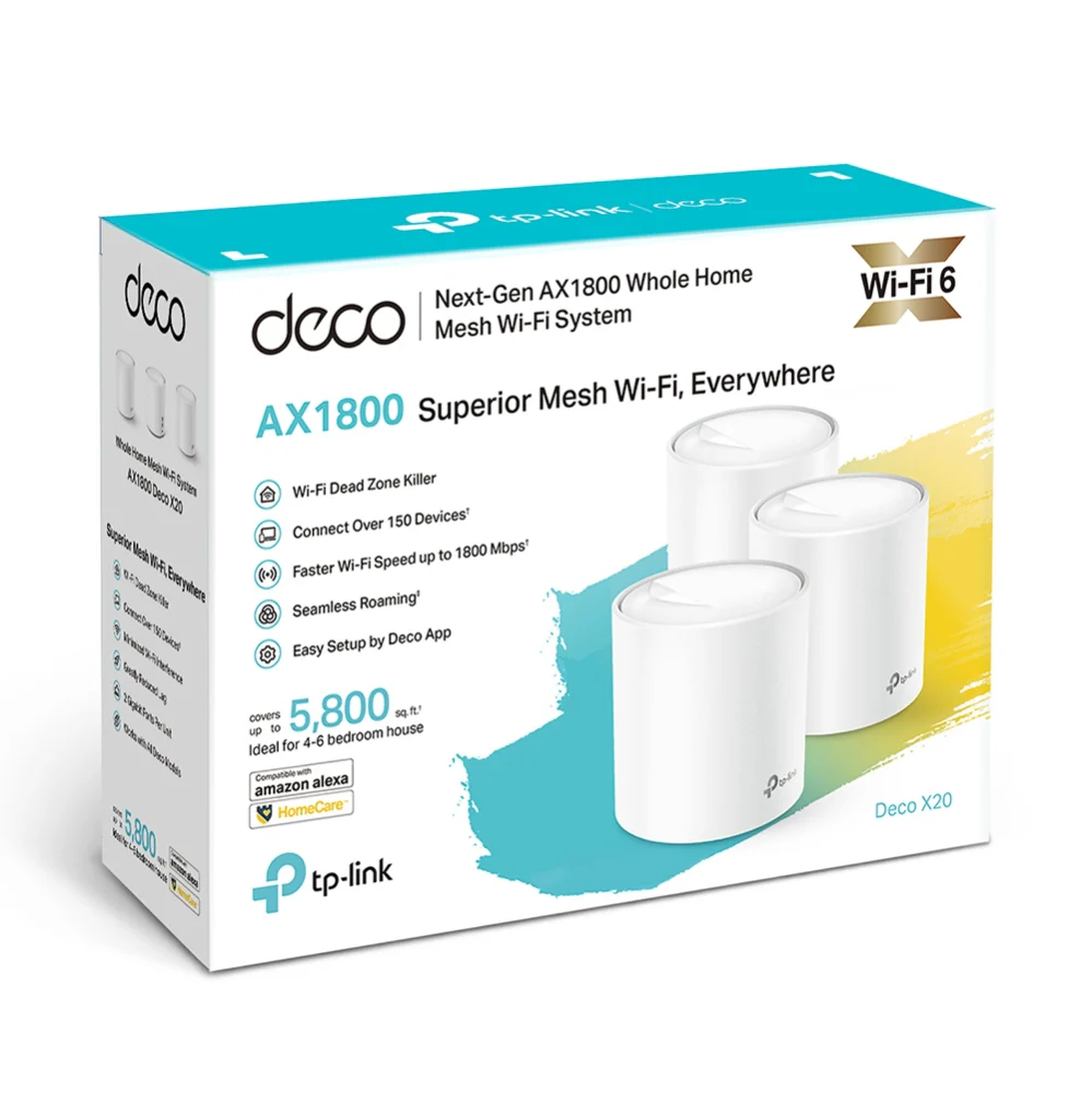 Deco X20(3-pack)-Refurbished | AX1800 Whole Home Mesh Wi-Fi 6 System - Image 6