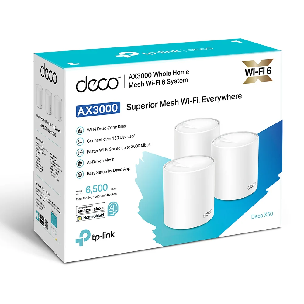 Deco X50(3-pack) | AX3000 Whole Home Mesh Wi-Fi 6 Unit - Image 8