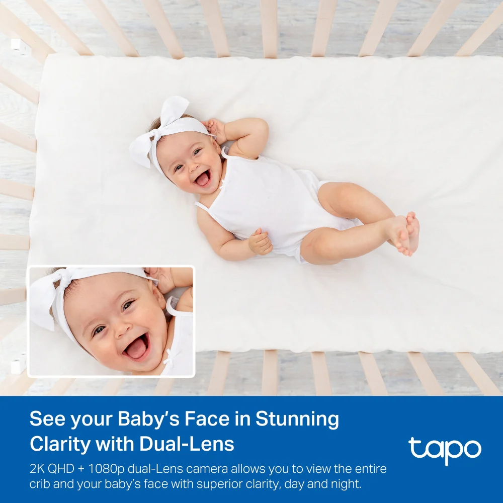 Tapo C840 | Dual-Lens Smart Baby Camera, 2K + 1080P, Baby Cry Detection - Image 6