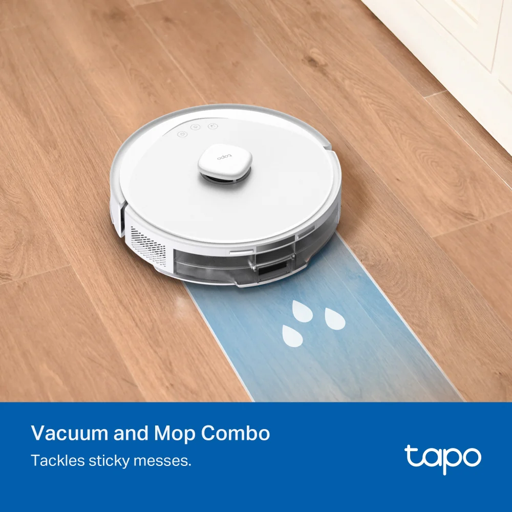 Effortless Living Gift Kit - Dual-Lens Pan/Tilt Security Camera + Robot Vacuum & Mop + Tapo Plushie + Free SD Card - Image 8