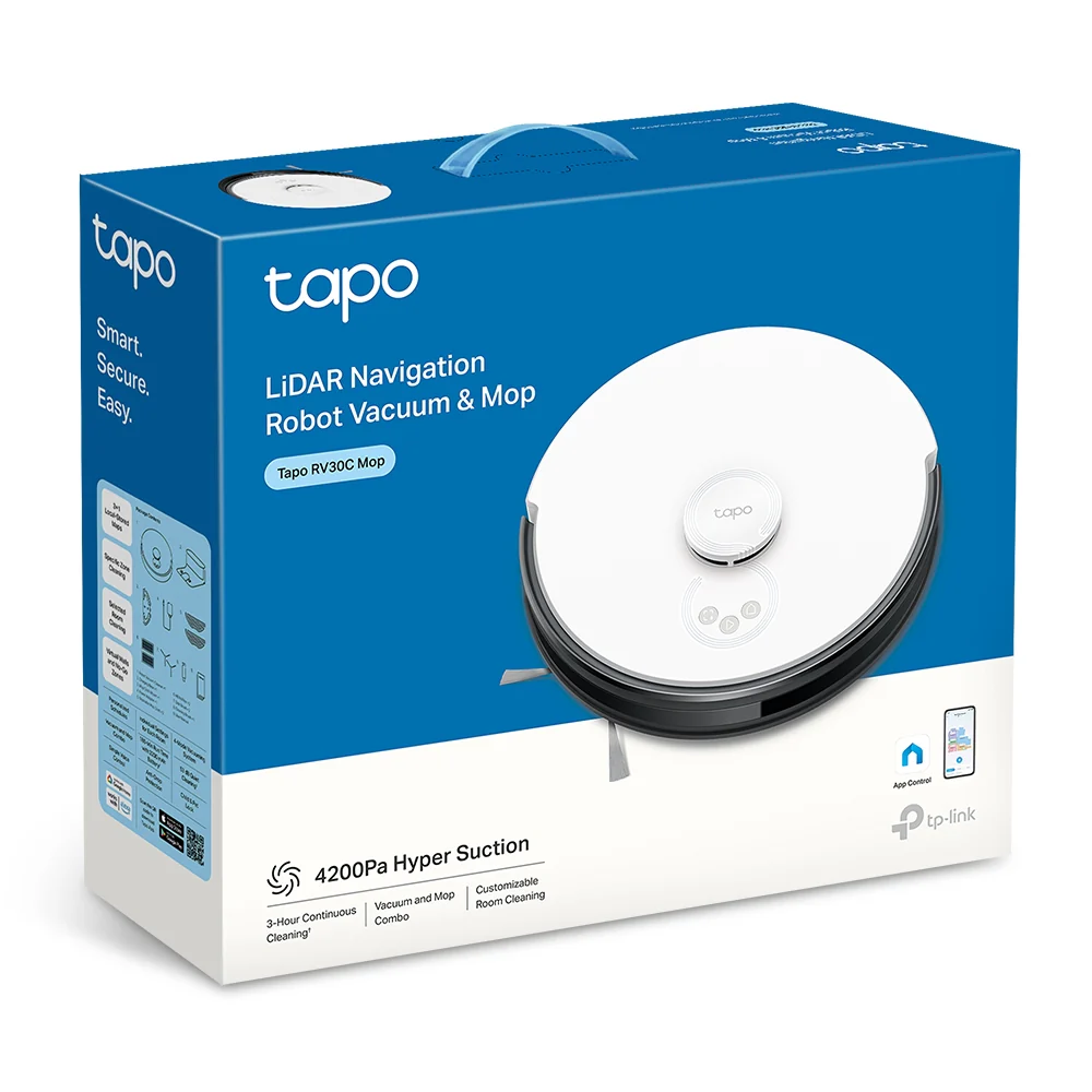 Tapo RV30C Mop | Robot Vacuum & Mop, 4200Pa Suction, LiDAR Navigation - Image 10