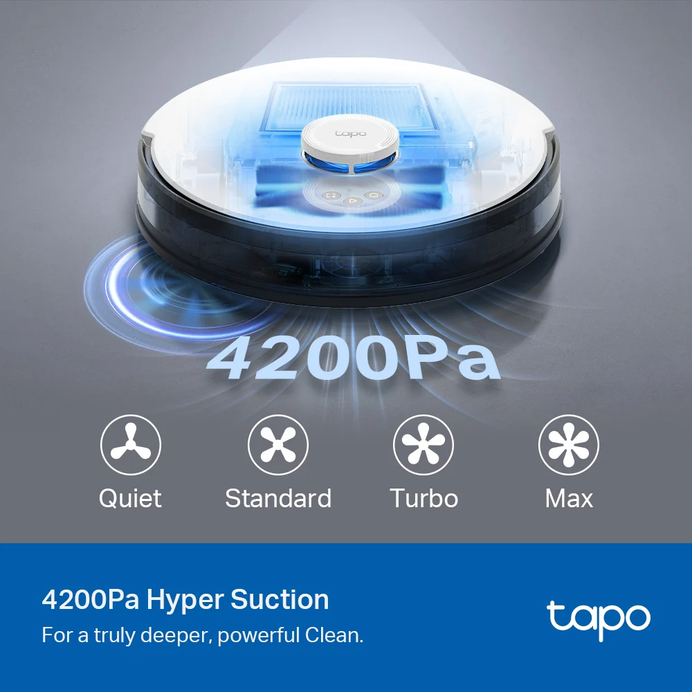 Tapo RV30C Mop | Robot Vacuum & Mop, 4200Pa Suction, LiDAR Navigation - Image 3