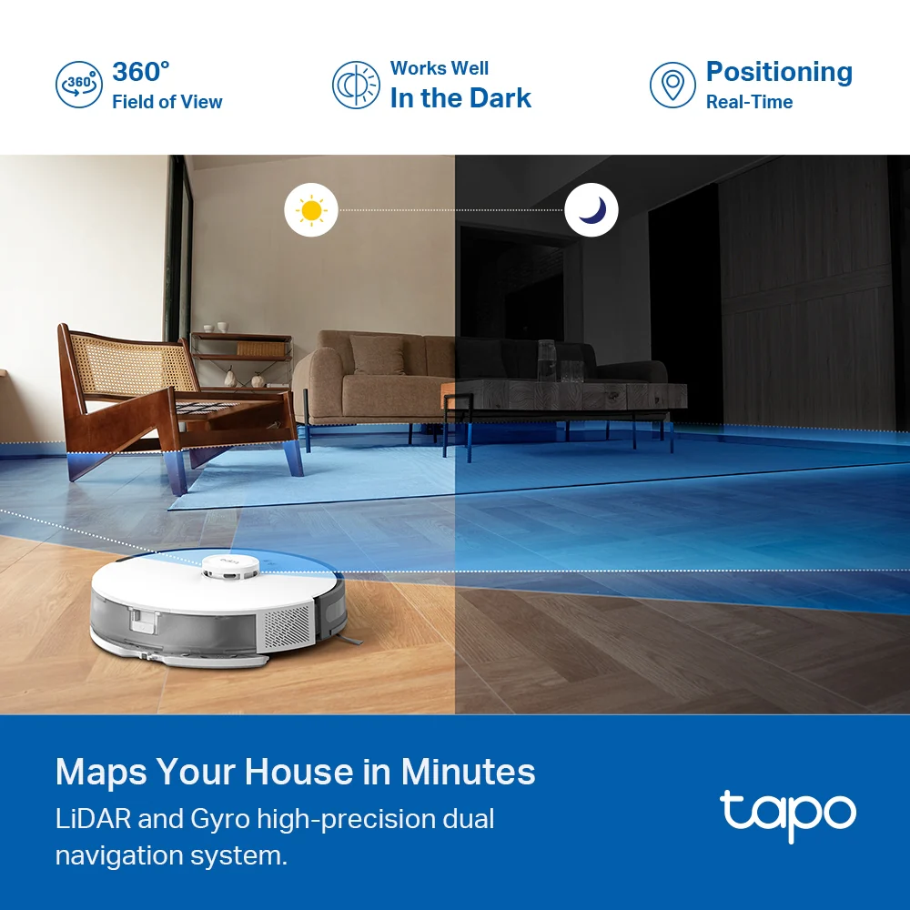 Tapo RV30C Mop | Robot Vacuum & Mop, 4200Pa Suction, LiDAR Navigation - Image 5