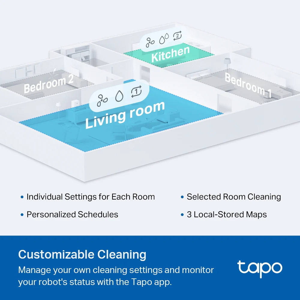 Tapo RV30C Mop | Robot Vacuum & Mop, 4200Pa Suction, LiDAR Navigation - Image 7