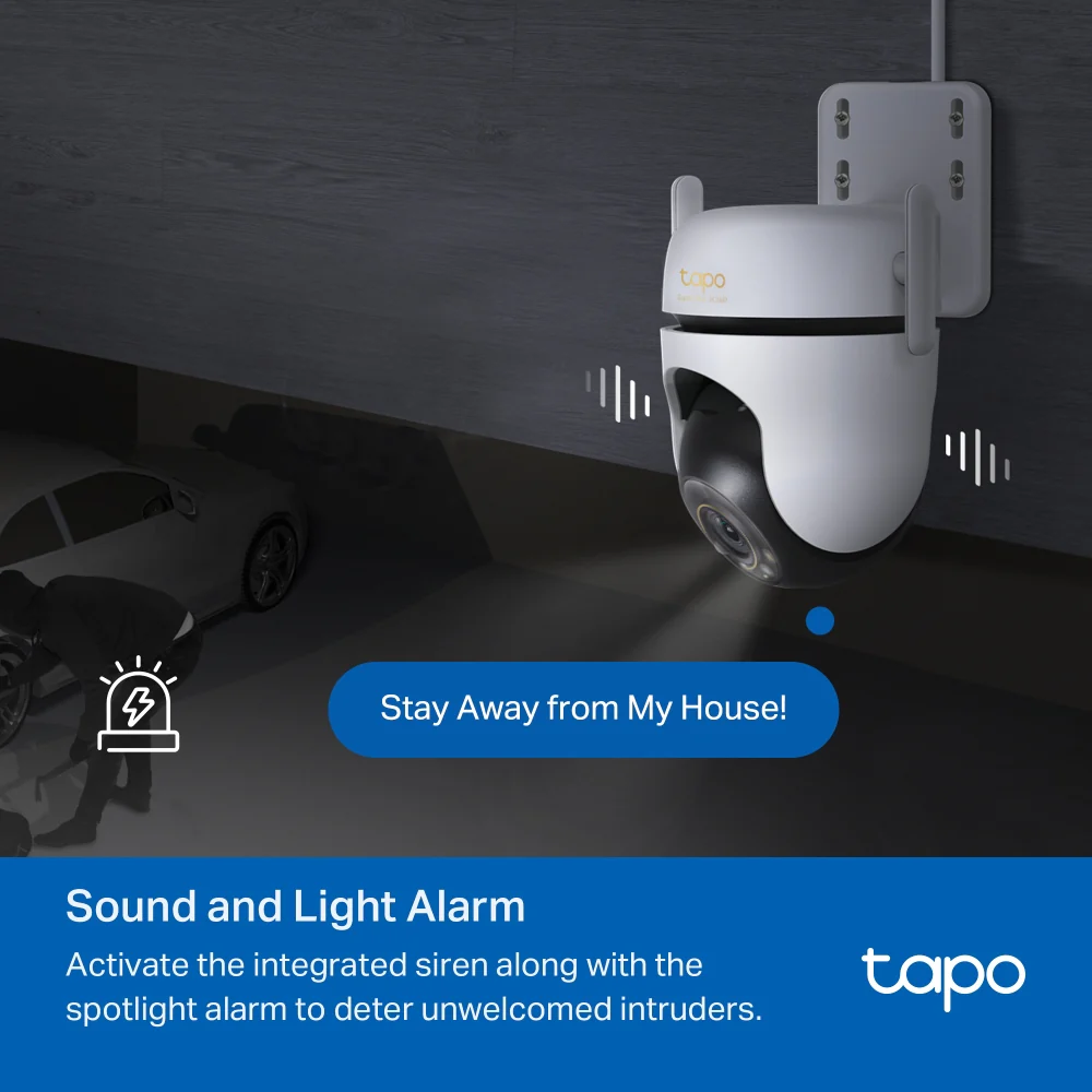 Tapo C530WS | Outdoor Pan/Tilt Wi-Fi Security Camera, 3K, Colour Night Vision - Image 6