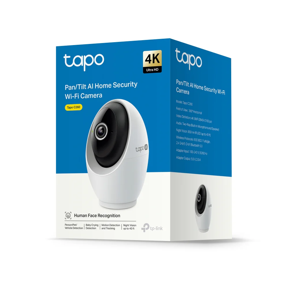 Tapo C260 | Pan/Tilt AI Home Security Wi-Fi Camera, 4K 8MP, Facial Recognition - Image 13