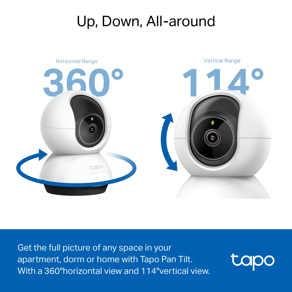 TC74 | Pan/Tilt AI Home Security Wi-Fi Camera, 3K 5MP, Night Vision - Image 6