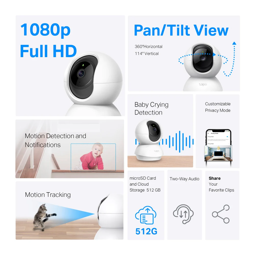 Tapo C200P2 | Pan/Tilt Home Security Wi-Fi Camera - Image 2