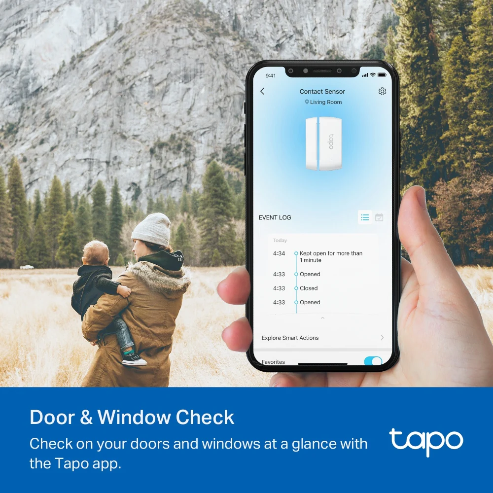 Tapo T110 | Smart Contact Sensor, Door & Window Monitoring, Instant App Alerts - Image 3