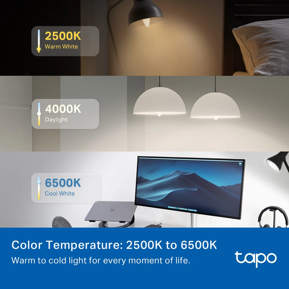Tapo L430C (2-Pack) | Smart Multicolour Light Bulb, Tunable White, Voice Control - Image 4