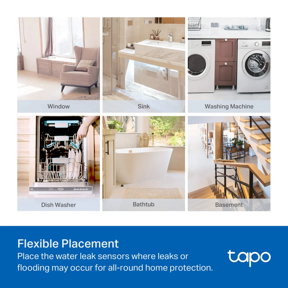 Tapo T300 | Smart Water Leak Sensor, 90dB Alarm, IP67 Waterproof - Image 7