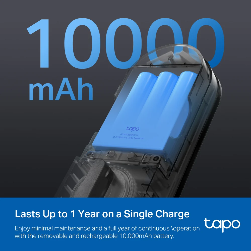 Tapo DL110 | Smart Wi-Fi Door Lock, Fingerprint Recognition, Multiple Unlock Methods - Image 6