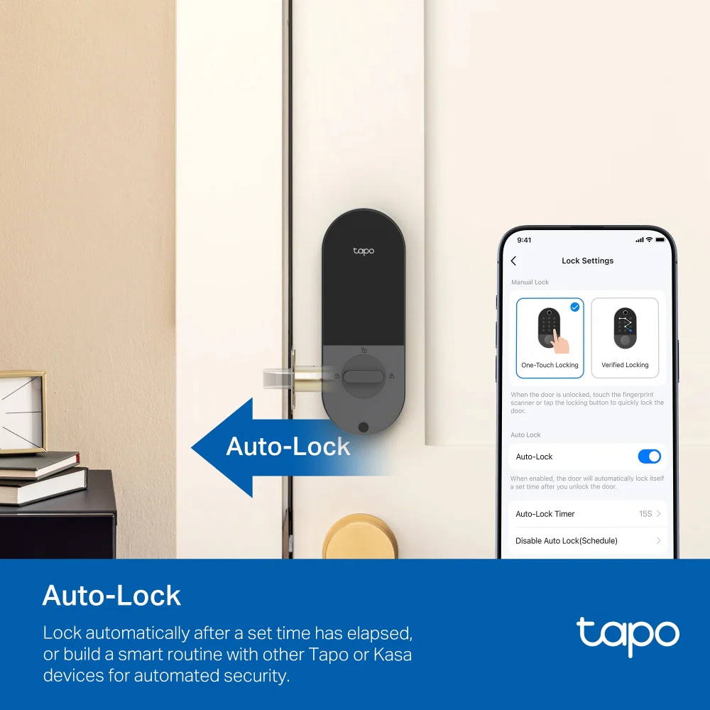 Tapo DL110 | Smart Wi-Fi Door Lock, Fingerprint Recognition, Multiple Unlock Methods - Image 7