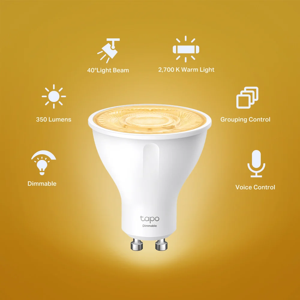 Tapo L610 | Smart Wi-Fi Spotlight, GU10 Base, Dimmable Warm White - Image 3