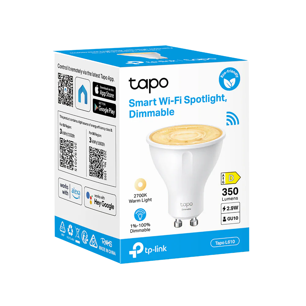 Tapo L610 | Smart Wi-Fi Spotlight, GU10 Base, Dimmable Warm White - Image 6