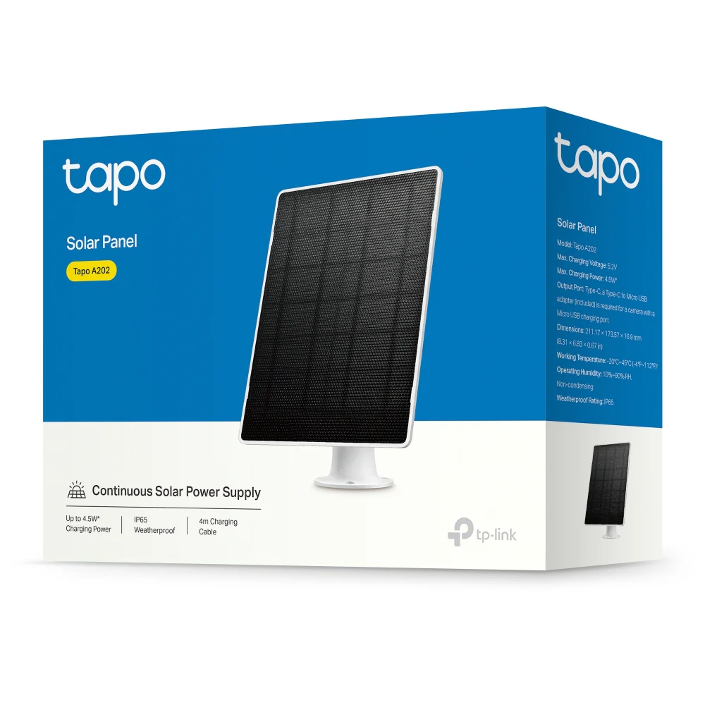 Tapo A202 | Solar Panel, IP65 Weatherproof, Type-C & Micro USB - Image 10