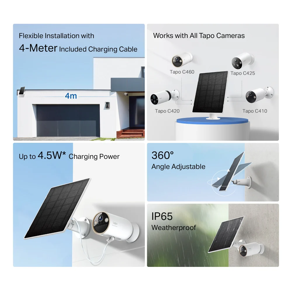 Tapo A202 | Solar Panel, IP65 Weatherproof, Type-C & Micro USB - Image 4