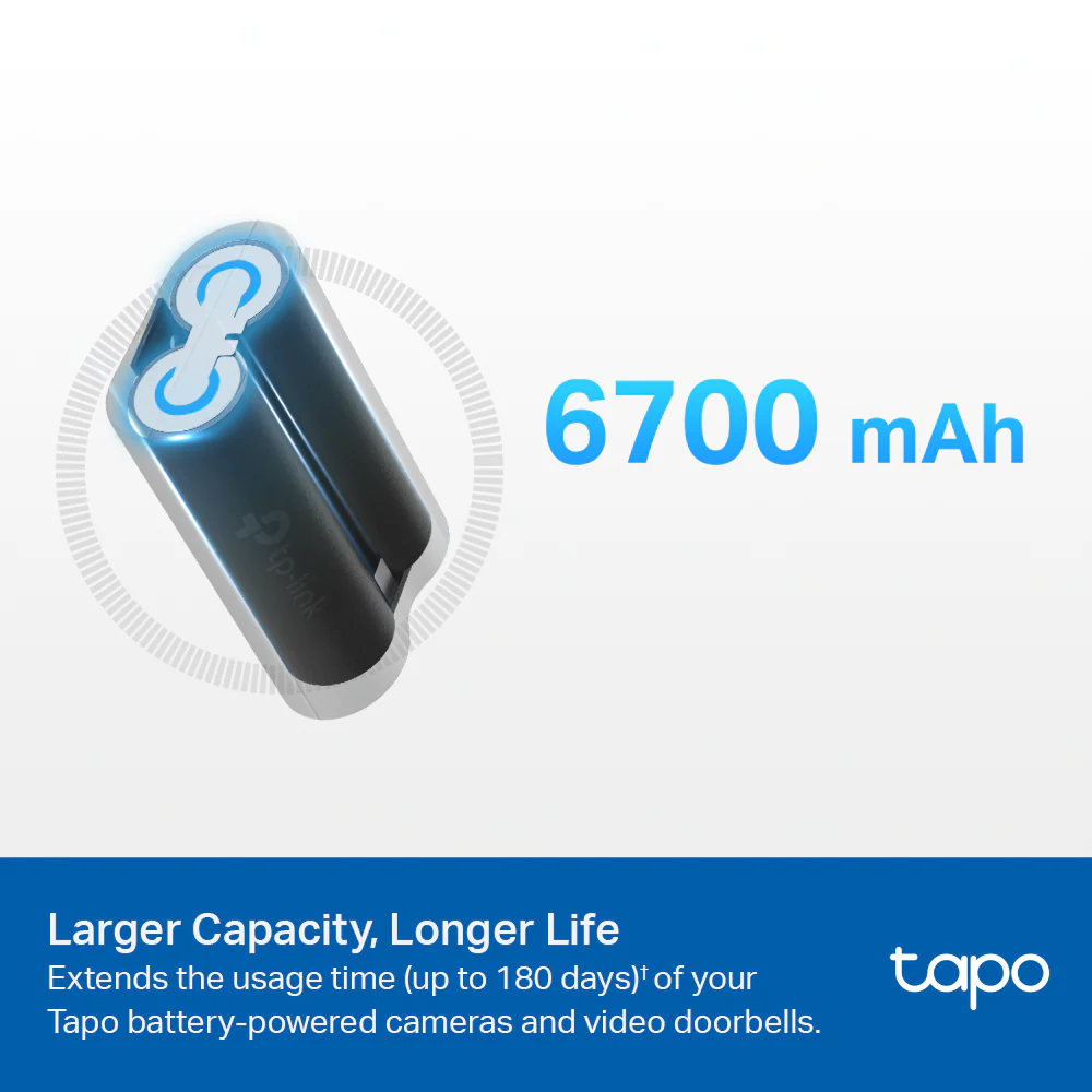 Tapo A100 | Battery Pack, 6700mAh Capacity, Quick Release Design - Image 3