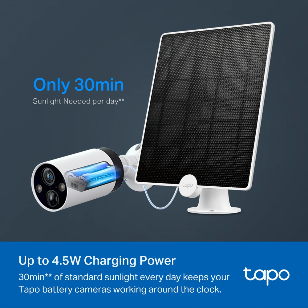 Tapo A200 | Solar Panel, 4.5W Charging, IP65 Weatherproof - Image 3