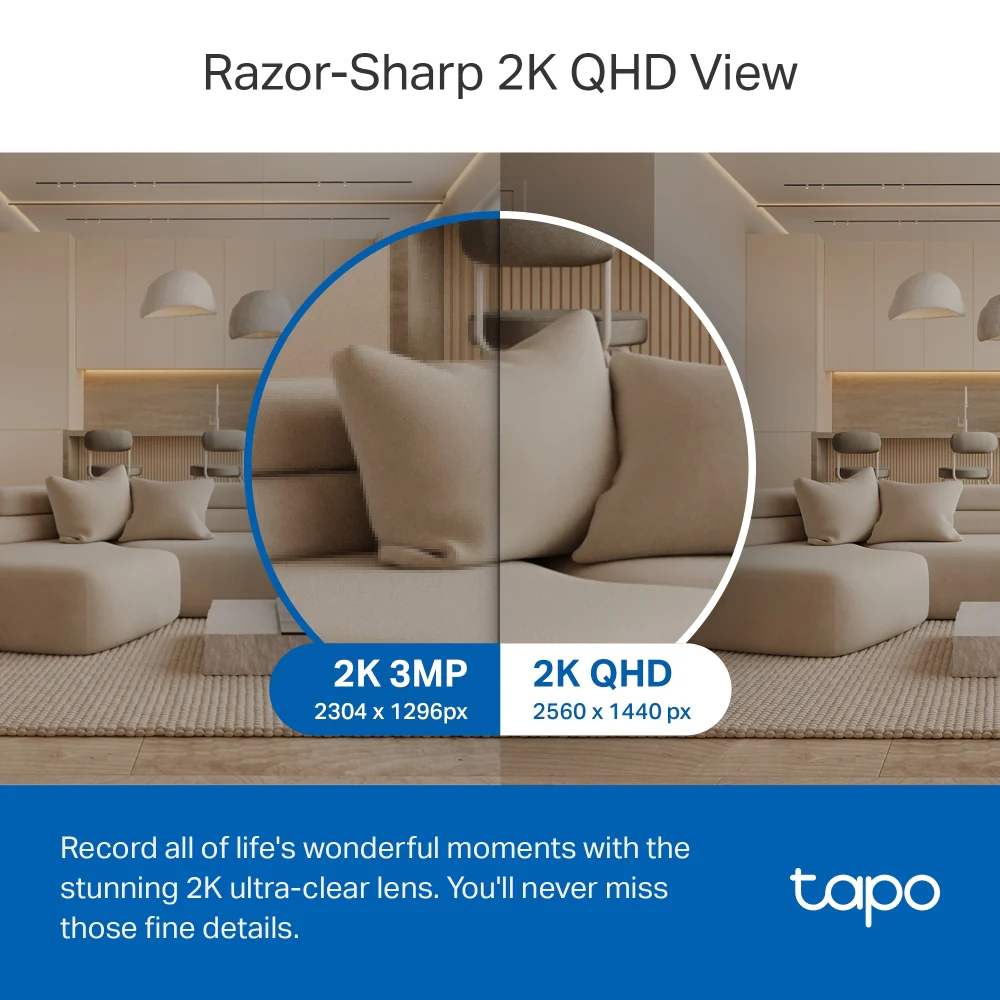 Tapo C220 | Pan/Tilt AI Home Security Wi-Fi Camera, 2K 4MP, Free AI Detection, Two-Way Audio - Image 3