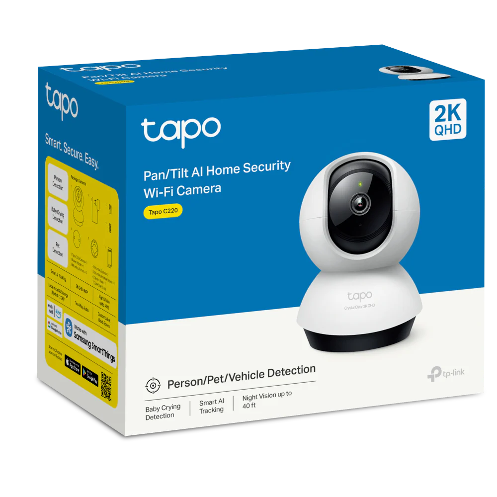 Tapo C220 | Pan/Tilt AI Home Security Wi-Fi Camera, 2K 4MP, Free AI Detection, Two-Way Audio - Image 9
