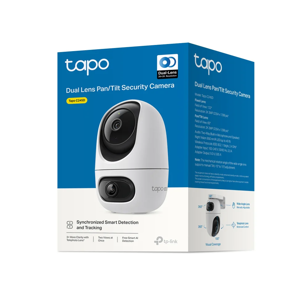 Tapo C245D | Dual-Lens Pan/Tilt Security Camera, Dual 2K, AI Detection - Image 12