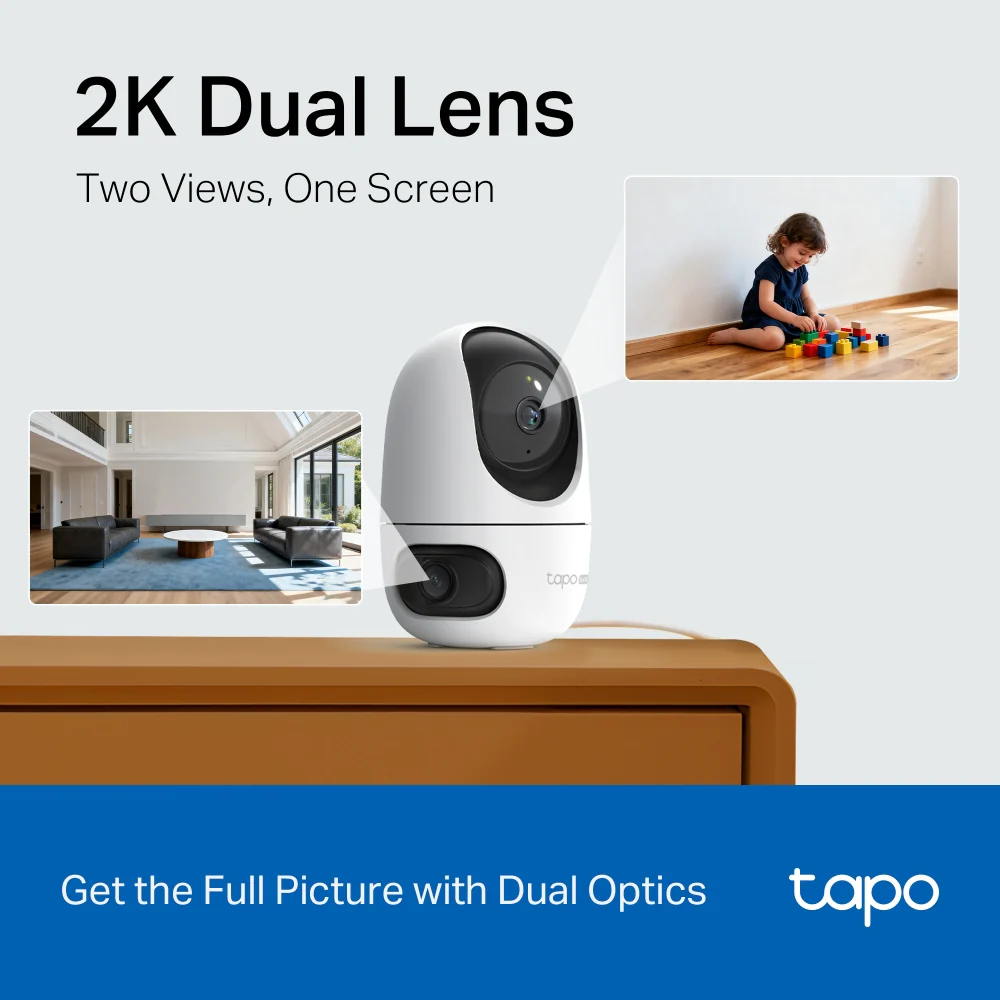 Tapo C245D | Dual-Lens Pan/Tilt Security Camera, Dual 2K, AI Detection - Image 4