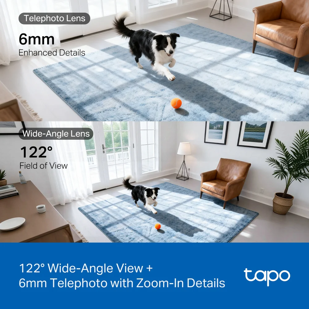 Tapo C245D | Dual-Lens Pan/Tilt Security Camera, Dual 2K, AI Detection - Image 5
