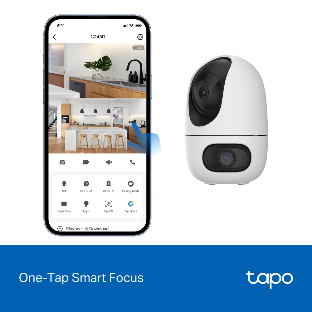 Tapo C245D | Dual-Lens Pan/Tilt Security Camera, Dual 2K, AI Detection - Image 8