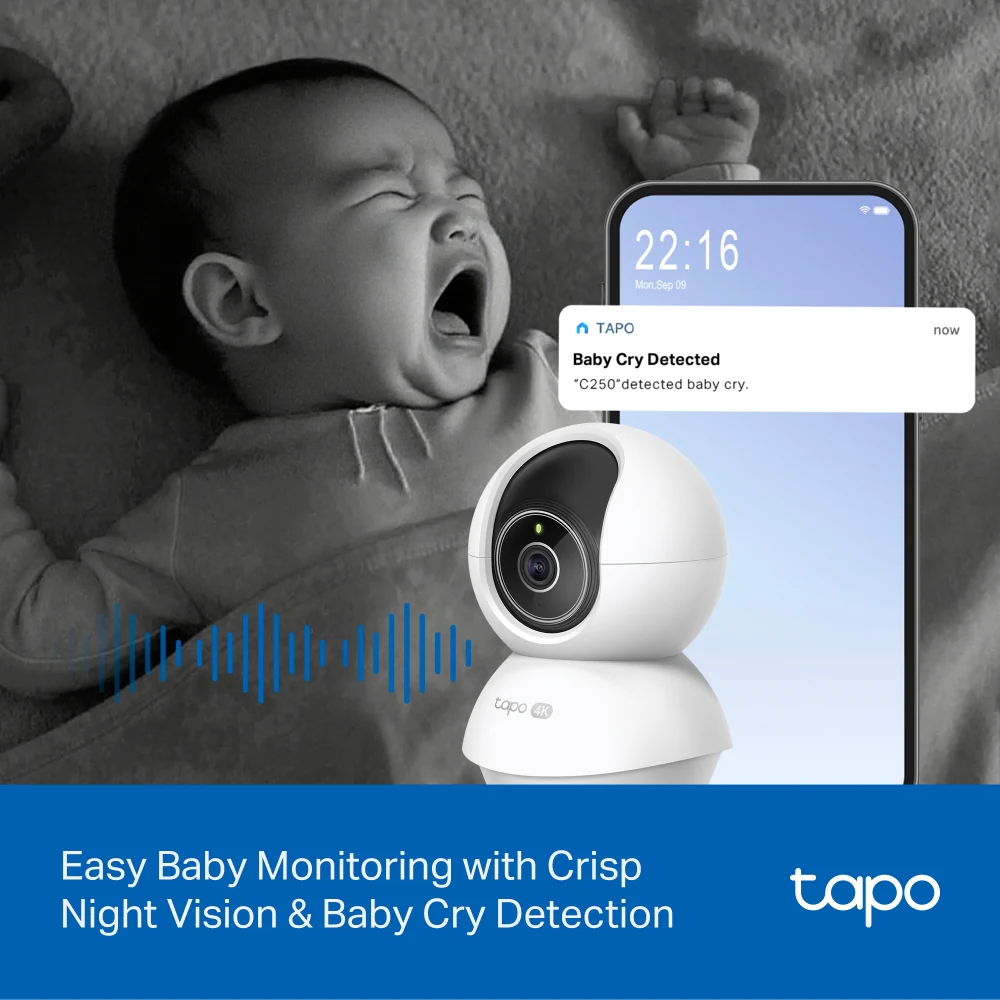Tapo C250 | Pan/Tilt AI Home Security Wi-Fi Camera, 4K 8MP, AI Detection - Image 8