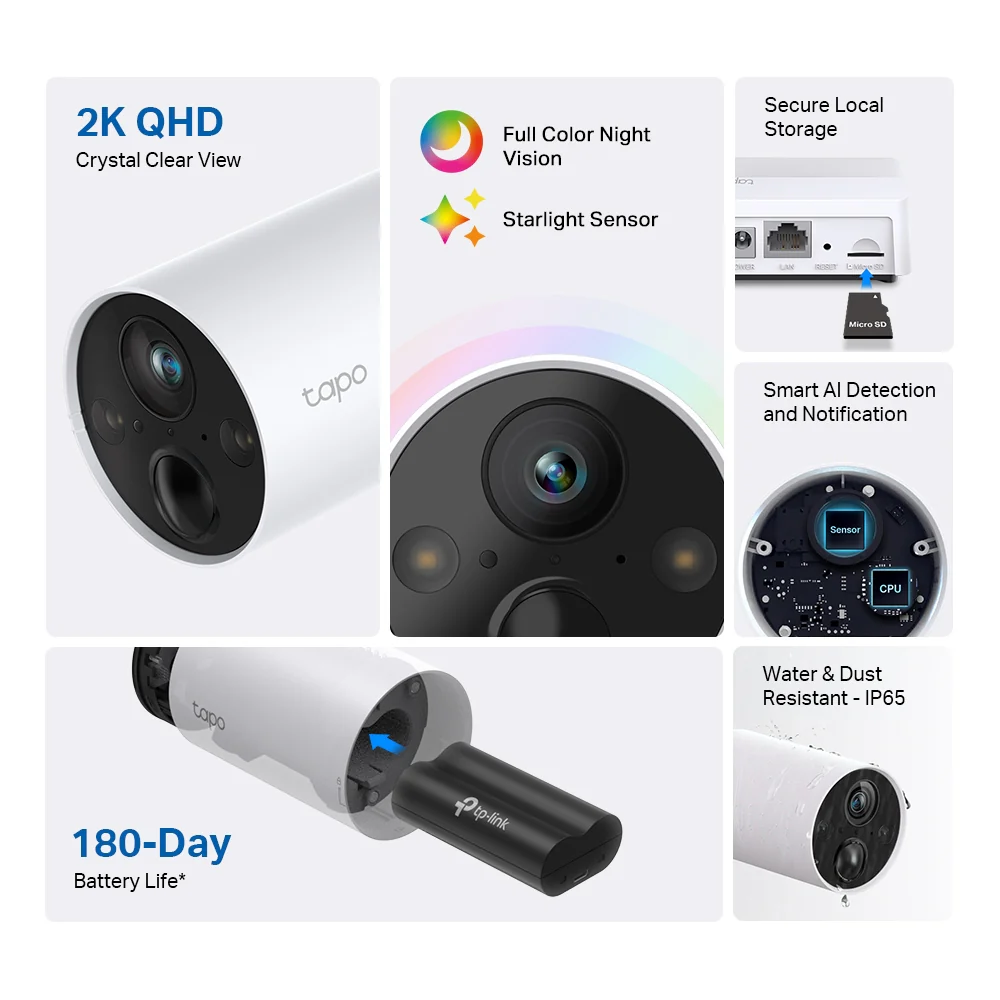 Tapo C420S4 | Wire-Free Security Camera System, 2K QHD, AI Detection - Image 4