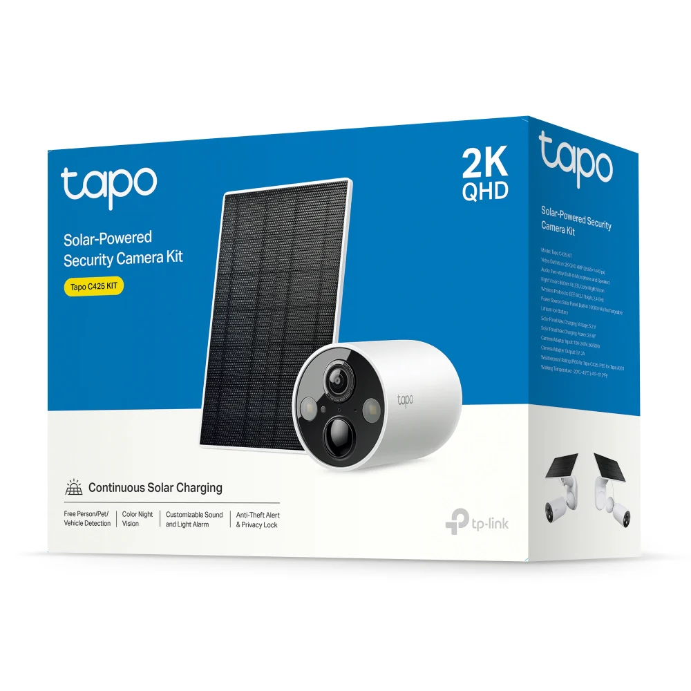Tapo C425 KIT | Solar-Powered Security Camera Kit, 2K QHD, Colour Night Vision, Free AI Detection - Image 13