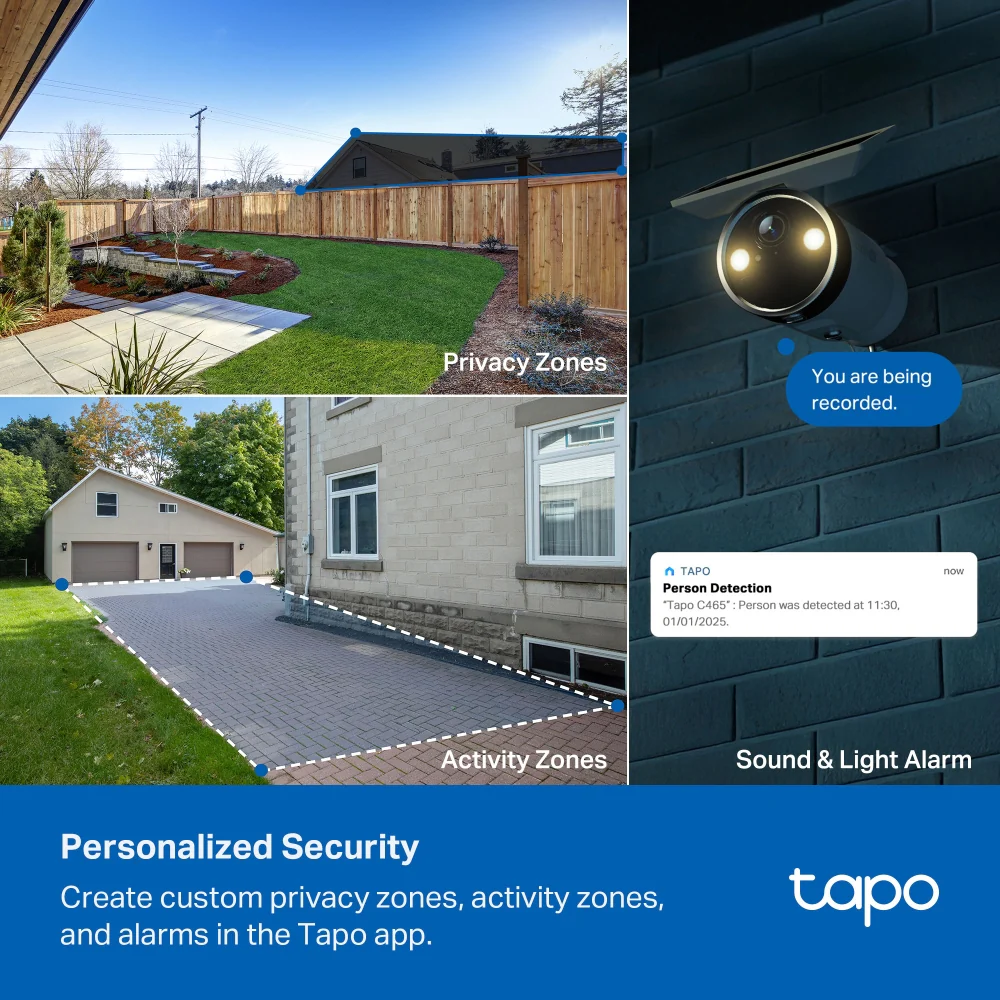 Tapo C465 | Solar Security Camera, 4K 8MP, AI Detection - Image 11