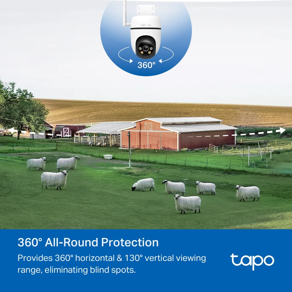 Tapo C501GW | Outdoor Pan/Tilt 4G LTE Camera, 1080P, Free AI Detection, IP66, Colour Night Vision - Image 6