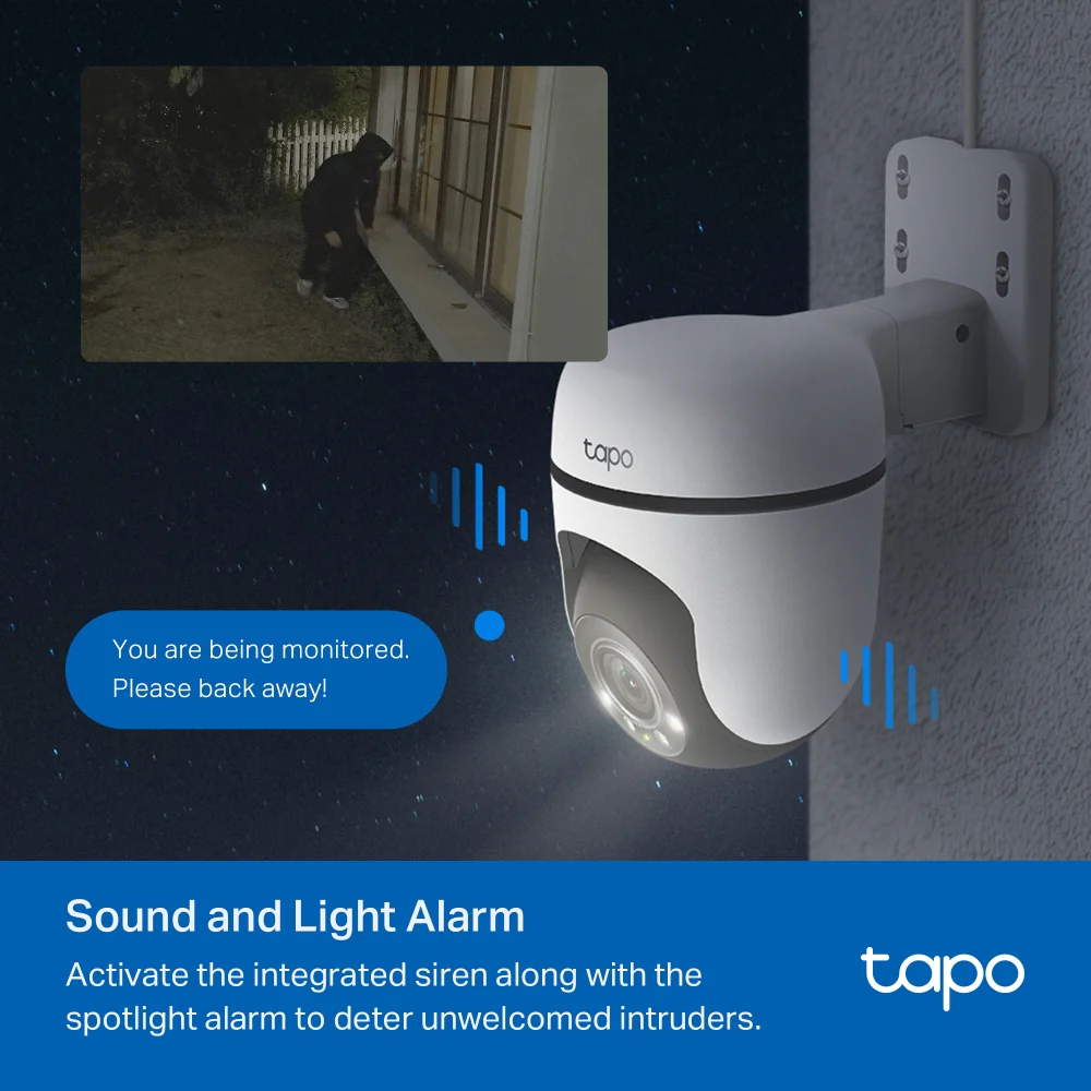 Tapo C510W | Outdoor Pan/Tilt Security Wi-Fi Camera, 2K, Colour Night Vision, Local / Cloud Storage - Image 11