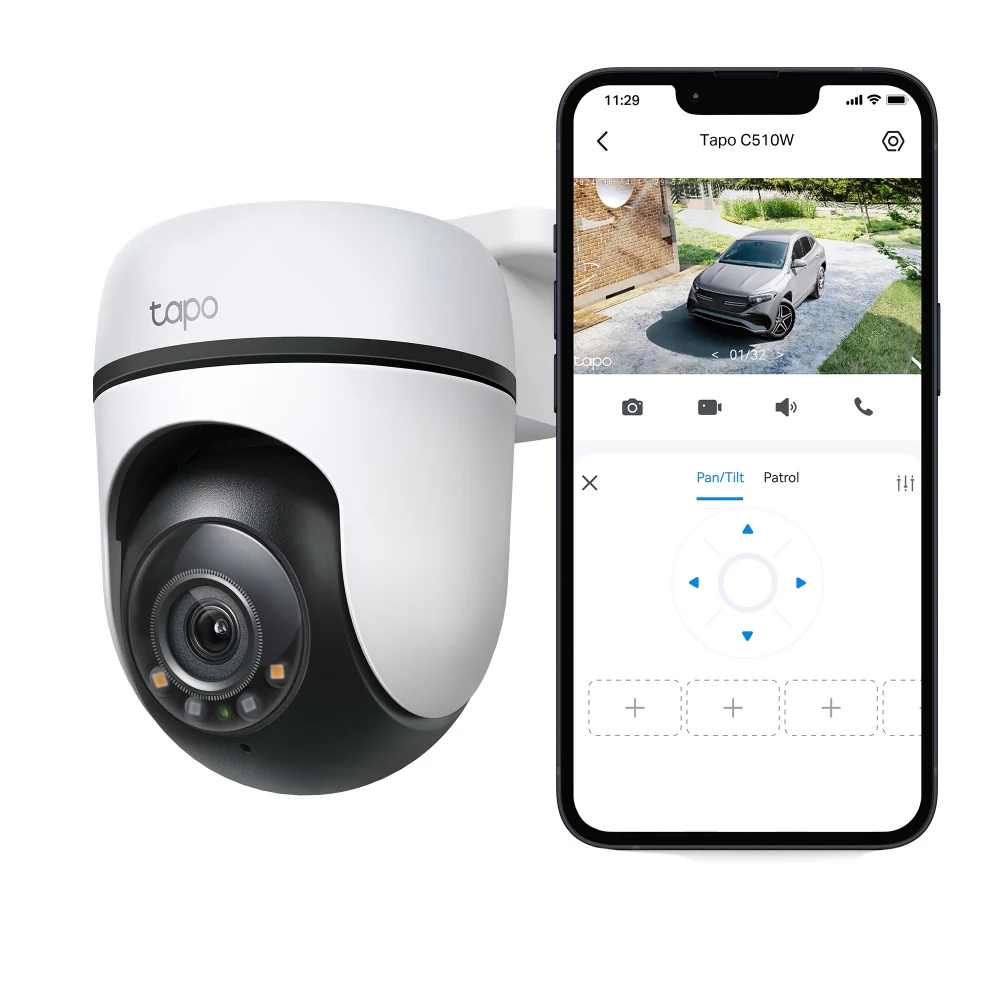 Tapo C510W | Outdoor Pan/Tilt Security Wi-Fi Camera, 2K, Colour Night Vision, Local / Cloud Storage - Image 4