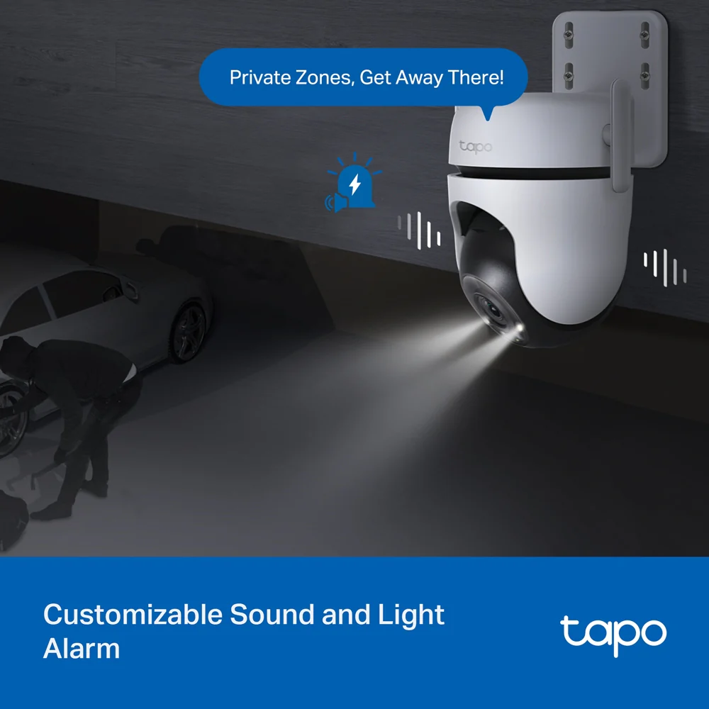 Tapo C520WS | Outdoor Pan/Tilt Security Wi-Fi Camera, 2K QHD, Colour Night Vision - Image 9