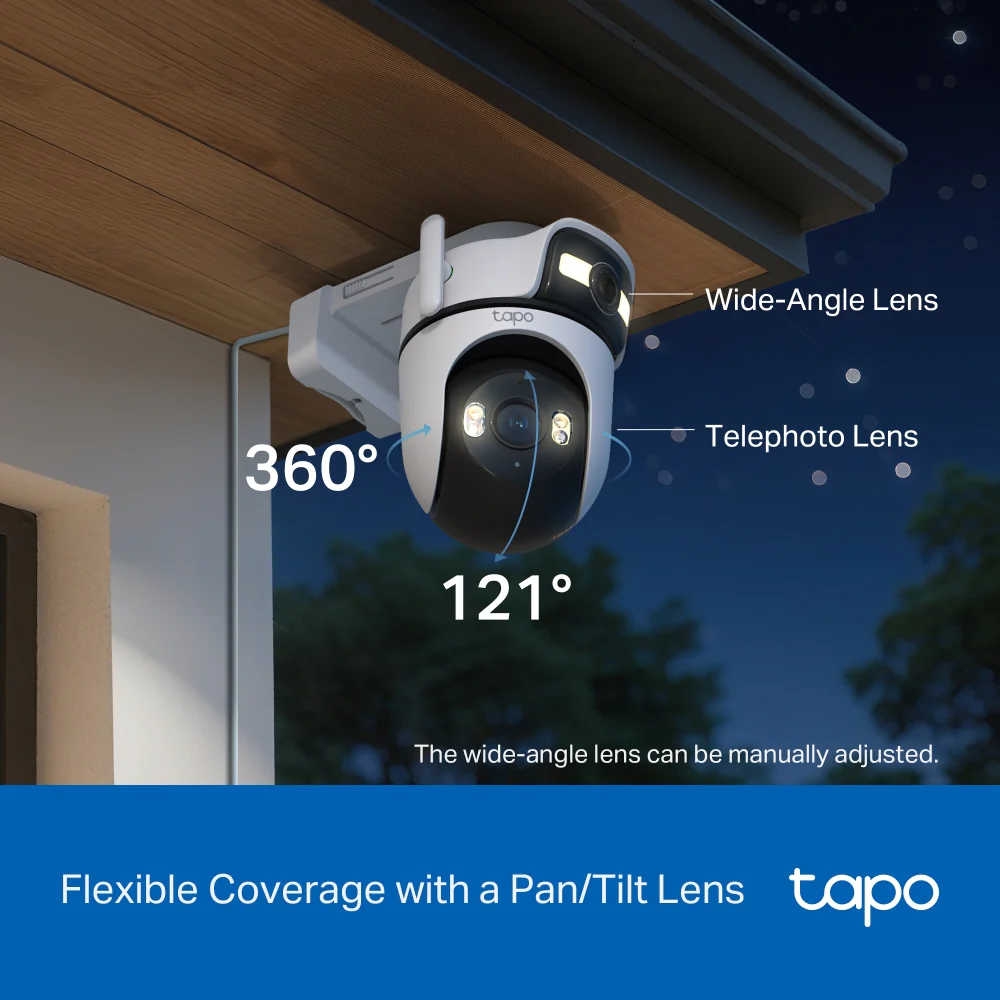 Tapo C545D | Outdoor Dual-Lens Pan/Tilt Security Camera, Dual 2K 3MP, AI Detection - Image 12