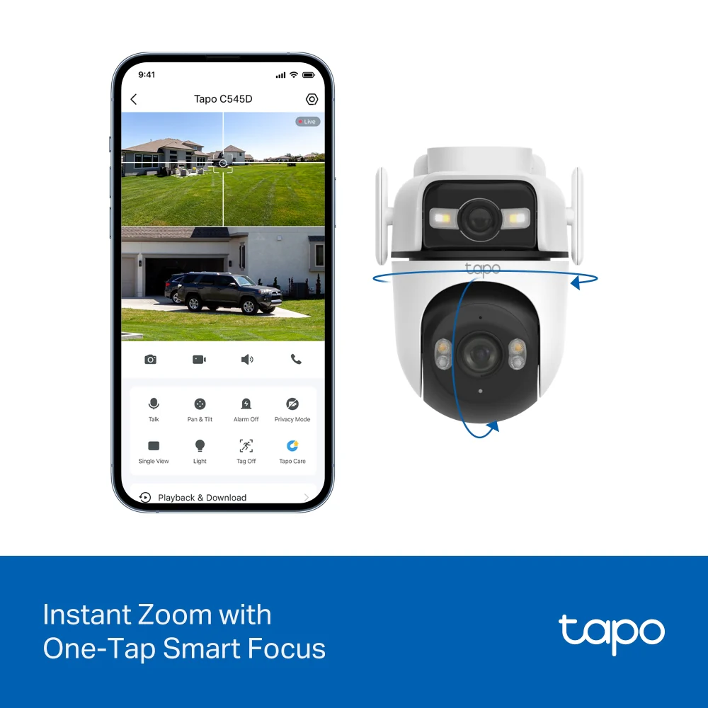 Tapo C545D | Outdoor Dual-Lens Pan/Tilt Security Camera, Dual 2K 3MP, AI Detection - Image 8