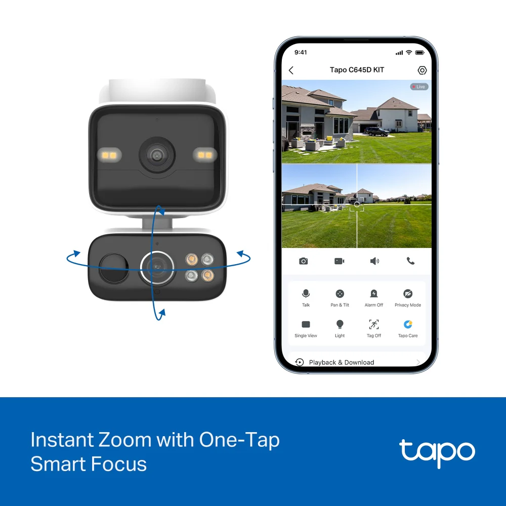 Tapo C645D KIT | Dual-Lens Pan/Tilt Security Camera Kit, 2K - Image 10