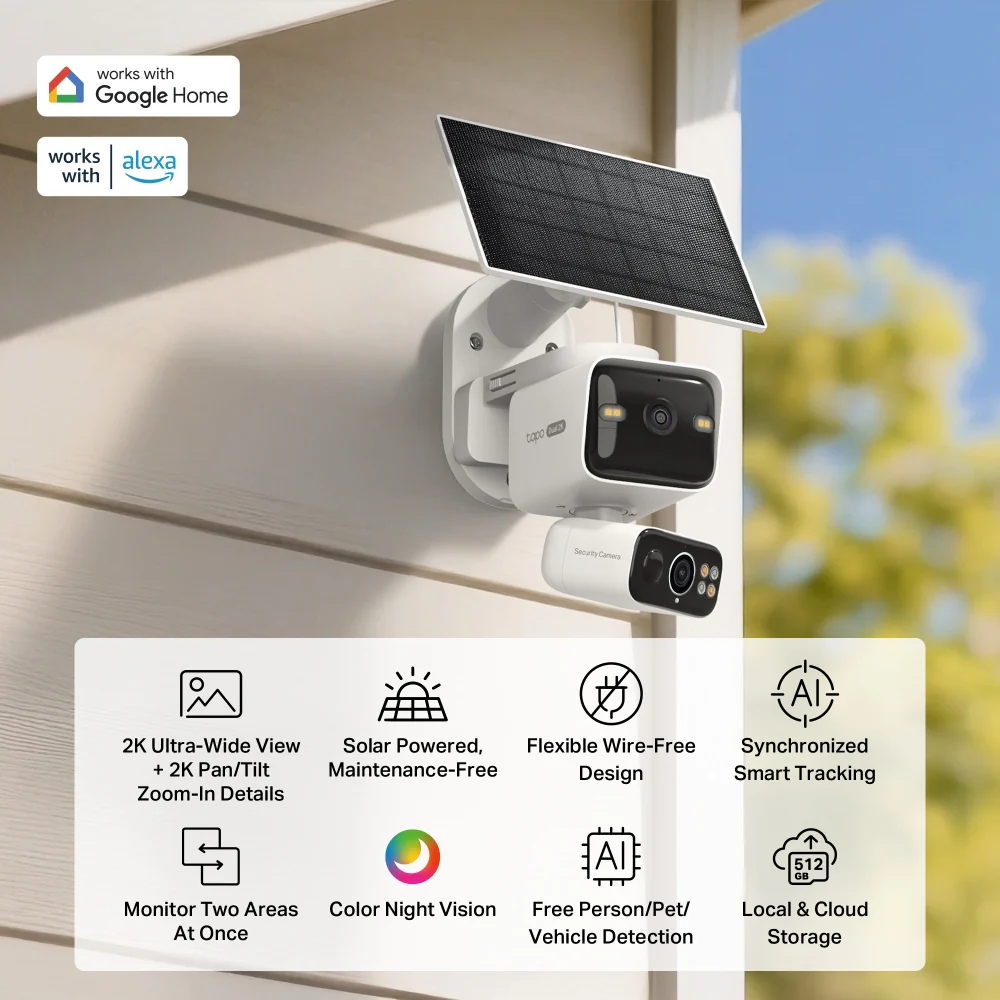 Tapo C645D KIT | Dual-Lens Pan/Tilt Security Camera Kit, 2K - Image 4