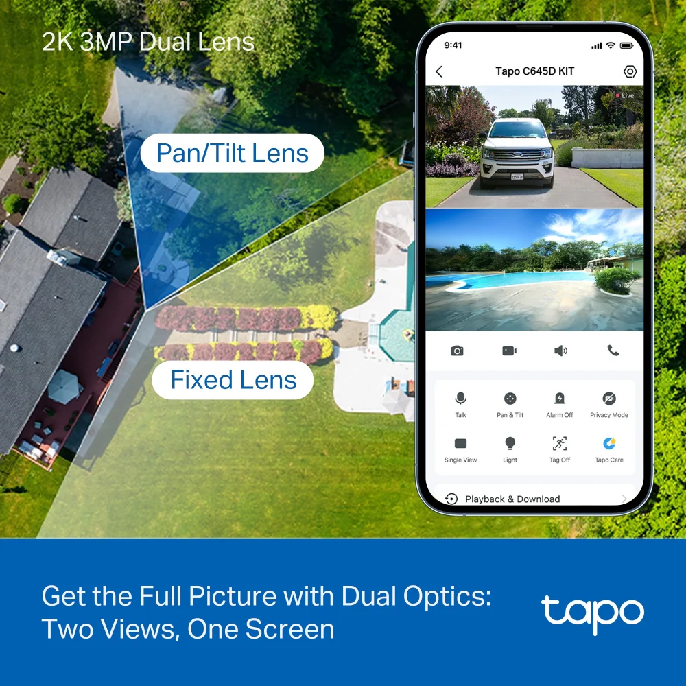 Tapo C645D KIT | Dual-Lens Pan/Tilt Security Camera Kit, 2K - Image 5