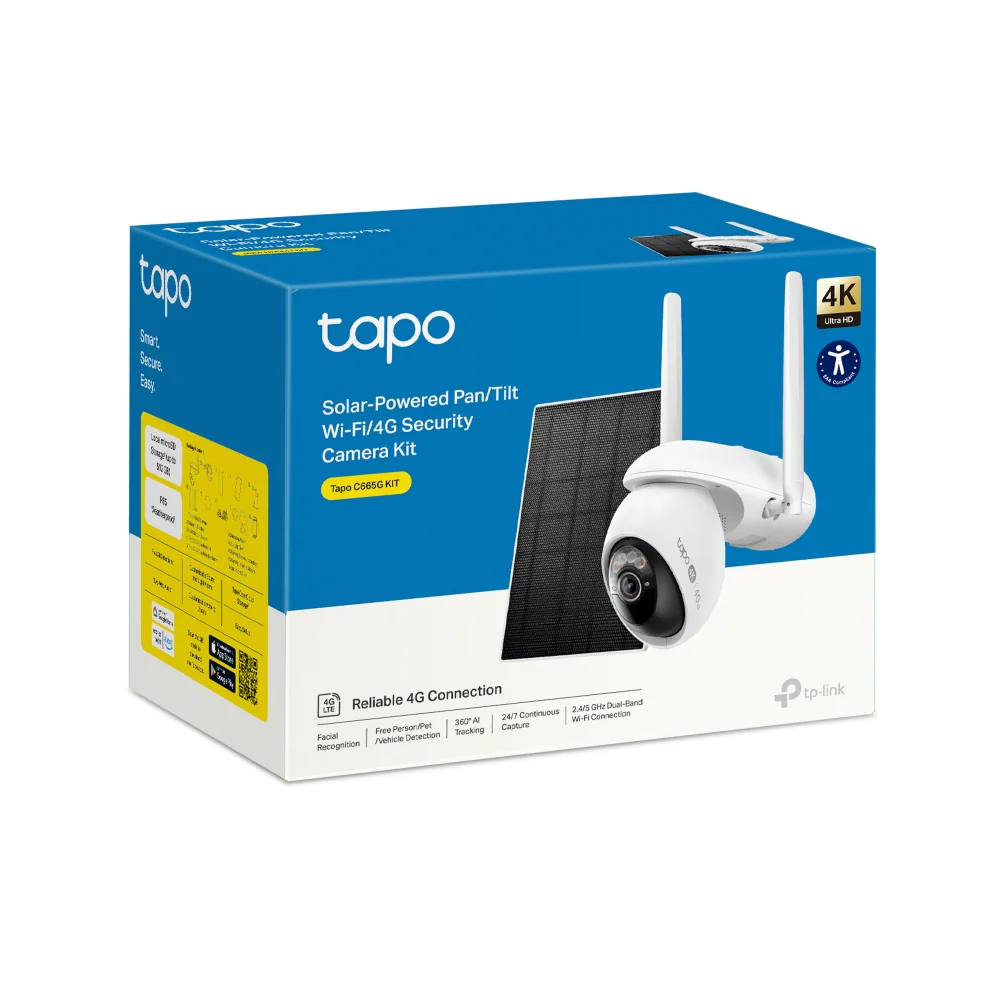 Tapo C665G KIT | Solar Pan/Tilt Wi-Fi/4G LTE Security Camera Kit, 4K 8MP, Night Vision - Image 15