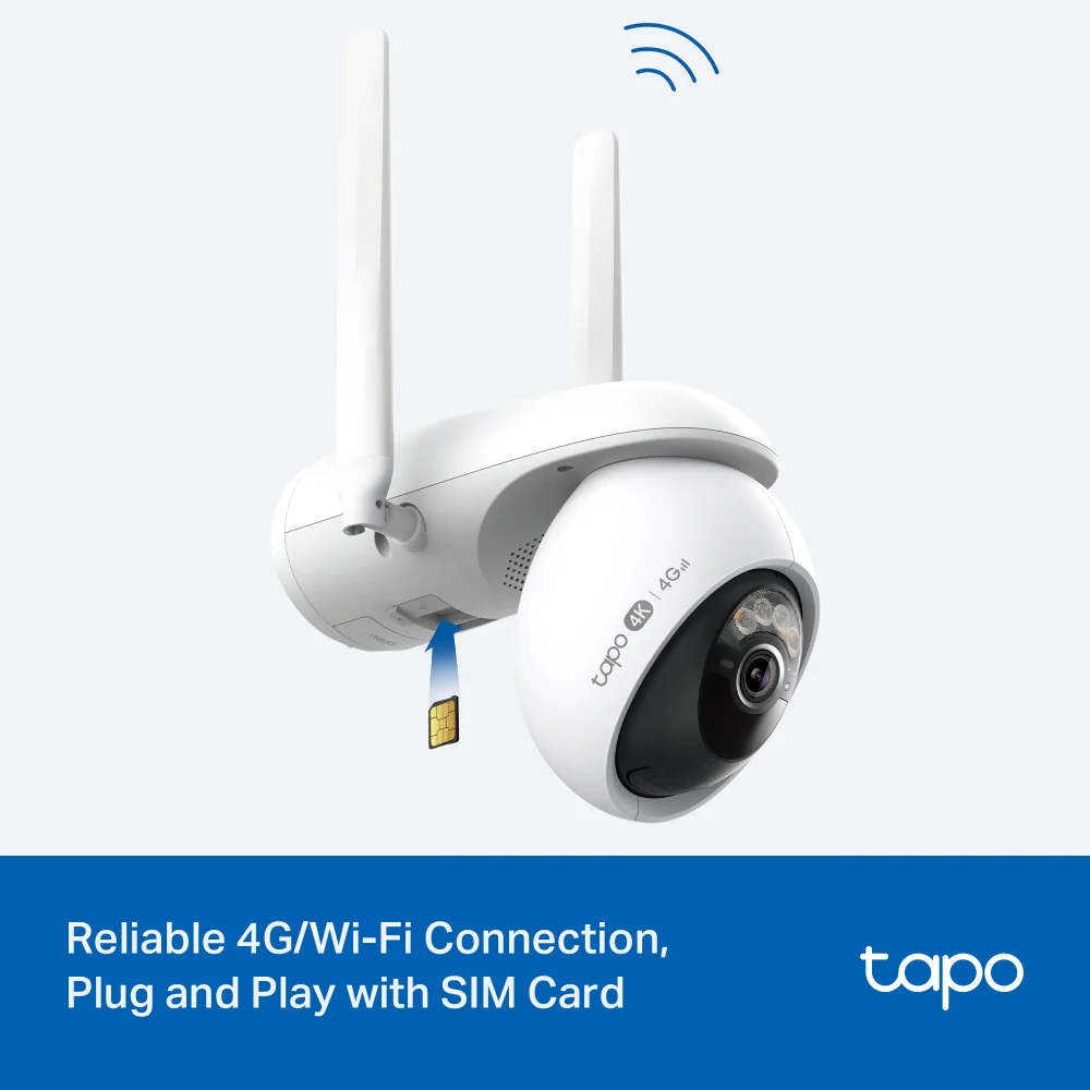 Tapo C665G KIT | Solar Pan/Tilt Wi-Fi/4G LTE Security Camera Kit, 4K 8MP, Night Vision - Image 3